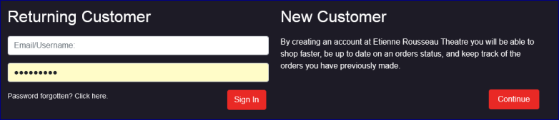 Login as New Customer